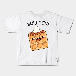 Waffley Cute Waffle Pun Kids T-Shirt